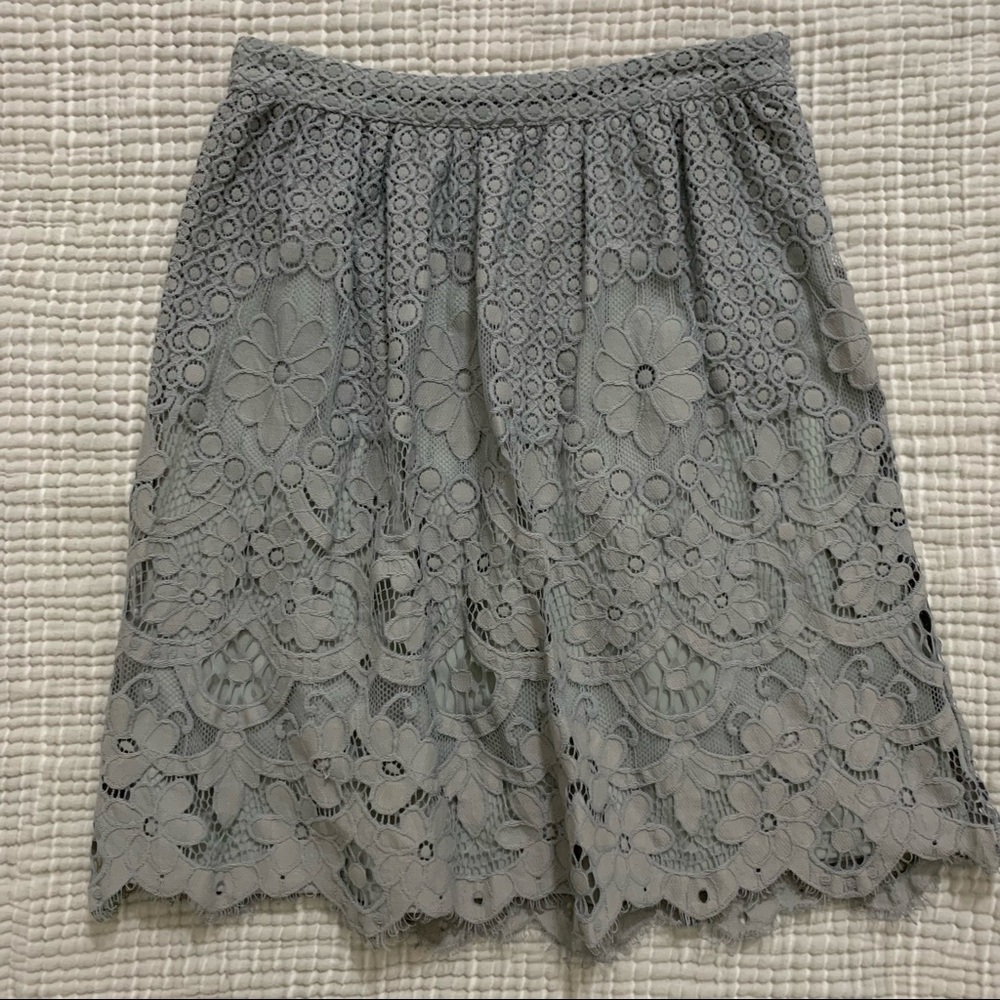 *EUC* Grey lace midi skirt. Size S.